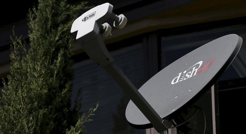 © Reuters. A satellite dish from Dish Network is pictured in Los Angeles