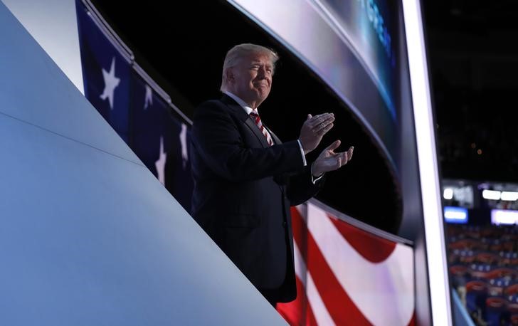 © Reuters. Candidato presidencial republicano, Donald Trump, na Convenção Nacional Republicana, em Cleveland