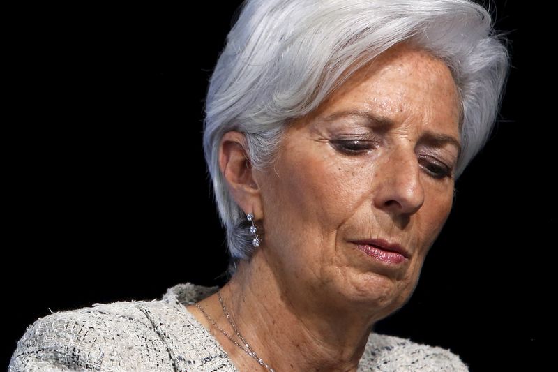 © Reuters. File photo of Christine Lagarde during a news conference at the IMF/World Bank Spring Meetings in Washington