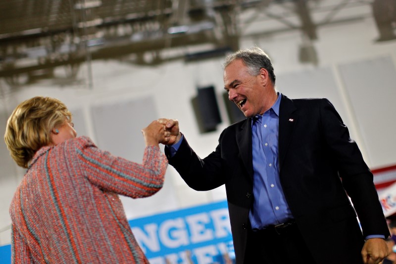 © Reuters. TIM KAINE CHOISI COMME COLISTIER D’HILLARY CLINTON