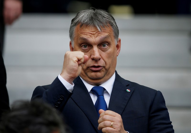 © Reuters. رئيس وزراء المجر يثني على خطط أمنية طرحها ترامب ويشيد "بجسارته"