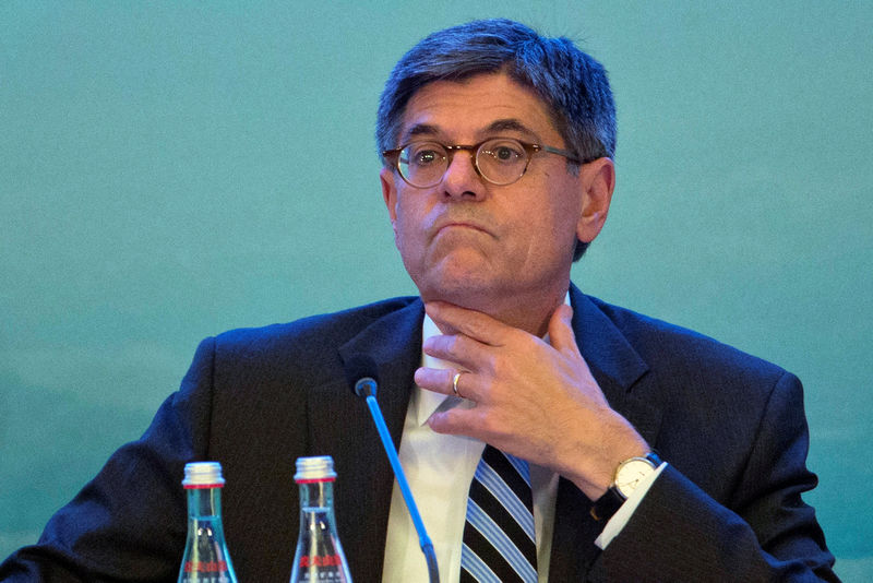 © Reuters. United States Secretary of the Treasury Jacob Lew attends a panel for the High-level Tax Symposium held in Chengdu in Southwestern China's Sichuan province