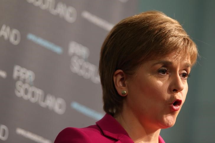 © Reuters. رئيسة وزراء اسكتلندا: سنبدأ التحضير لخيار الاستقلال عن بريطانيا