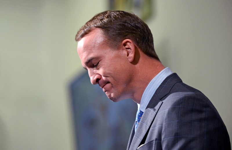 © Reuters. NFL: Denver Broncos-Peyton Manning Press Conference