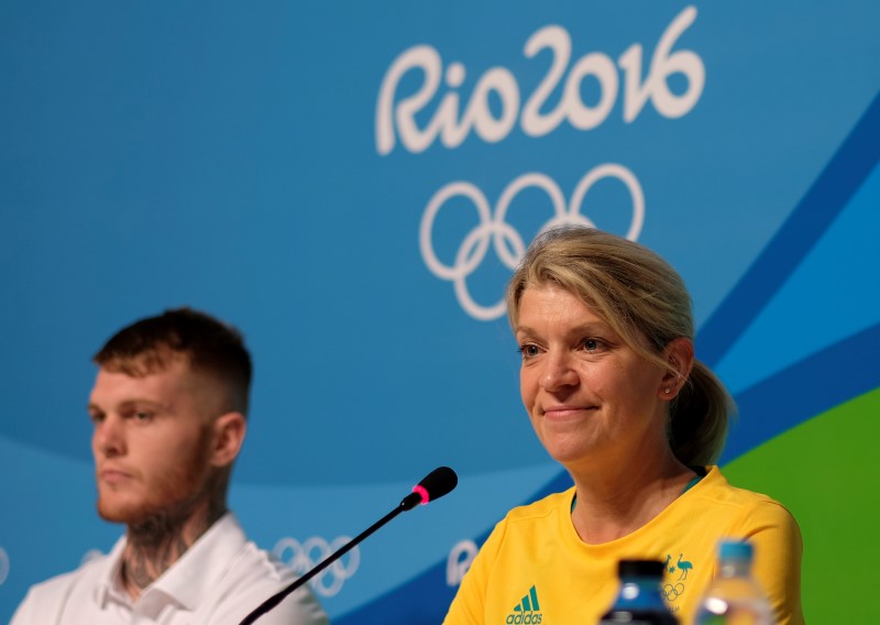 © Reuters. Kitty Chiller, Chef de Mission for Australia at the Rio 2016 Olympic Games, leads a news conference in Rio de Janeiro