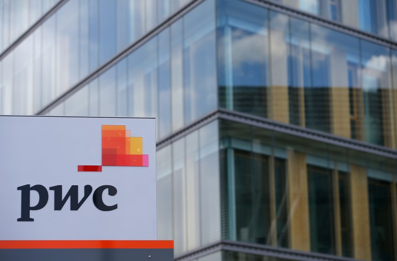 © Reuters. The logo of PwC is seen in front of the local offices building of the company in Luxembourg