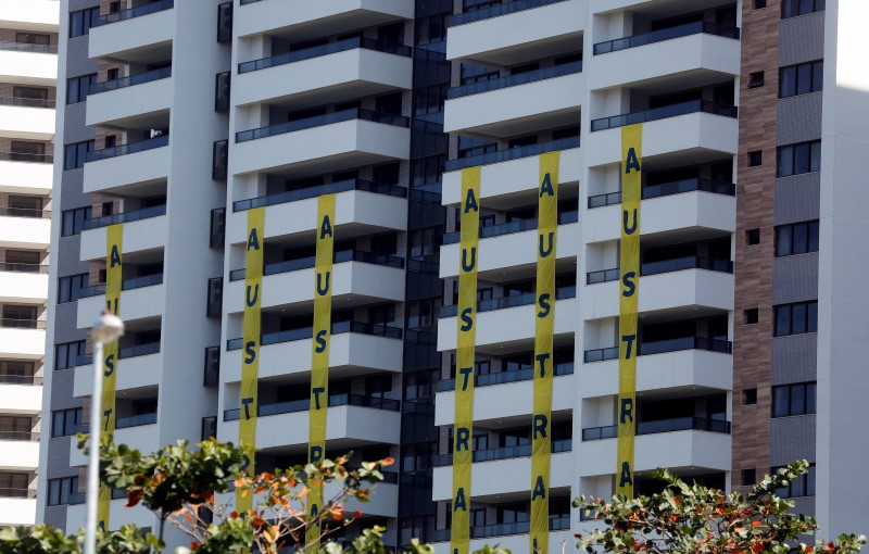 © Reuters. A view of one of the blocks of apartments where Australian athletes are supposed to stay in Rio de Janeiro