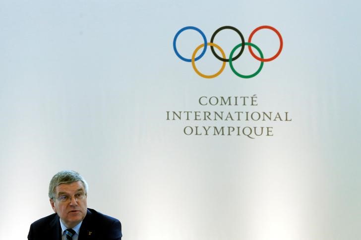 © Reuters. IOC President Bach attends the Olympic Summit in Lausanne