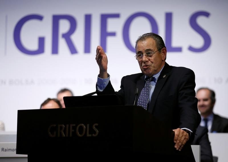 © Reuters. Grifols aumenta beneficio un 1,1 por ciento en primer semestre