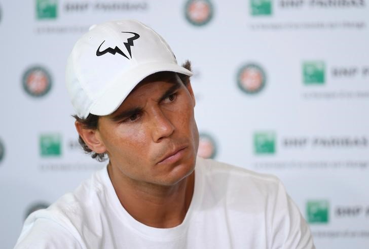 © Reuters. Tennis - French Open - Roland Garros - Rafael Nadal of Spain attends a news conference - Paris