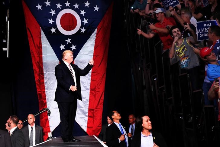 © Reuters. Trump durante campanha em Toledo