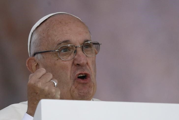 © Reuters. Papa Francisco faz discurso em Cracóvia