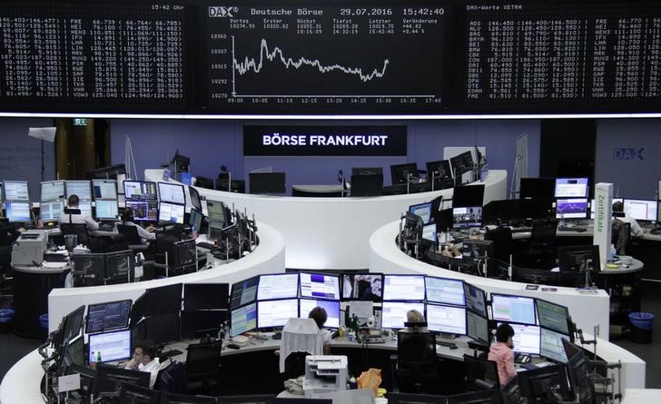 © Reuters. أسهم أوروبا ترتفع بدعم صعود البنوك
