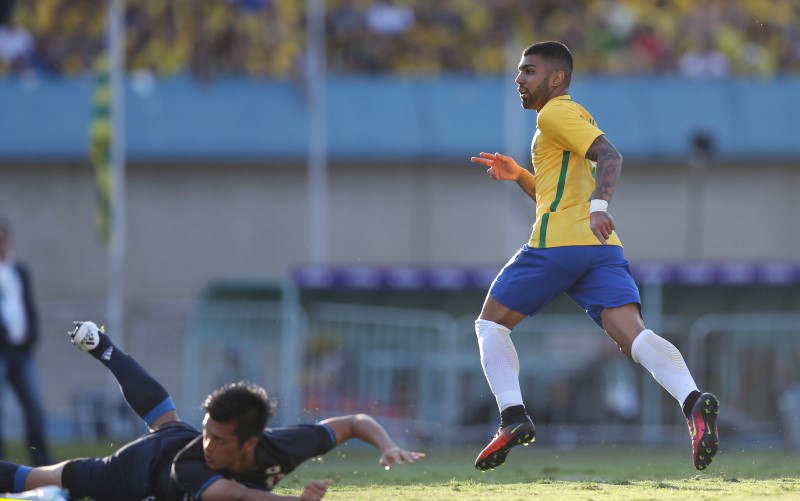 © Reuters. Rio Olympics - Brazil vs Japan football friendly