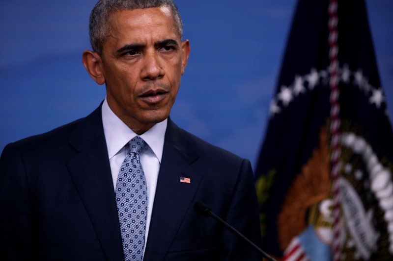 © Reuters. Obama holds a news conference at the Pentagon in Arlington, Virginia, U.S.