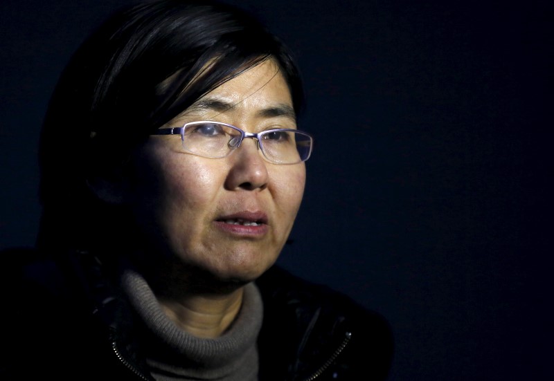 © Reuters. File photo of Wang Yu talking during an interview with Reuters in Beijing