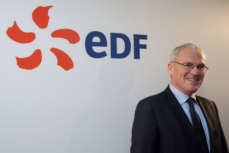 © Reuters. Jean-Bernard Levy, Chief Executive Officer of France's state-owned electricity company EDF, poses before the company's 2014 annual results presentation in Paris