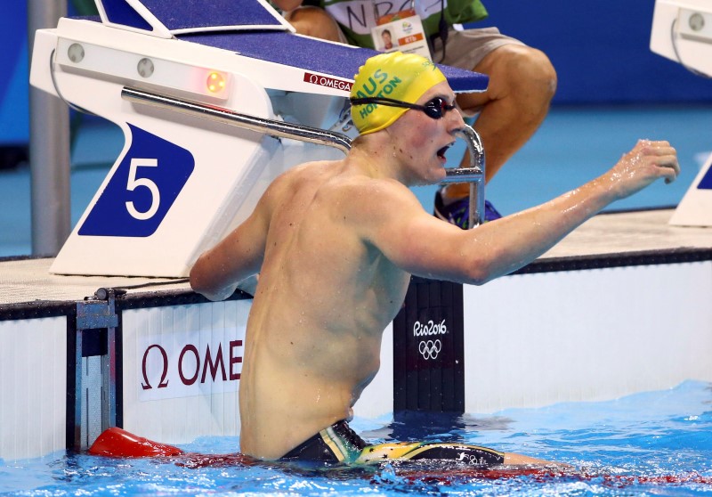 © Reuters. الاسترالي هورتون يحرز ذهبية سباق 400 متر حرة