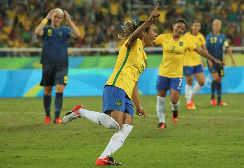 © Reuters. Football - Women's First Round - Group E Brazil v Sweden