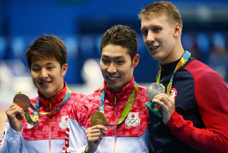 © Reuters. Swimming - Men's 400m Individual Medley Victory Ceremony