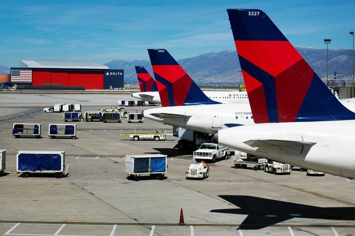 © Reuters. Aeronaves da Delta vistas em Utah, Estados Unidos