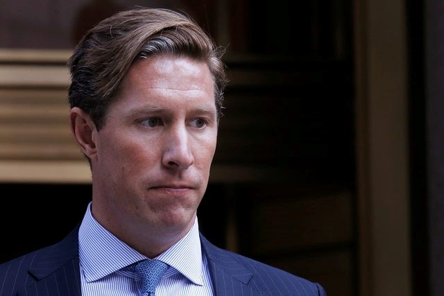 © Reuters. Former Perella Weinberg investment banker Sean Stewart exits the Manhattan federal court house in New York