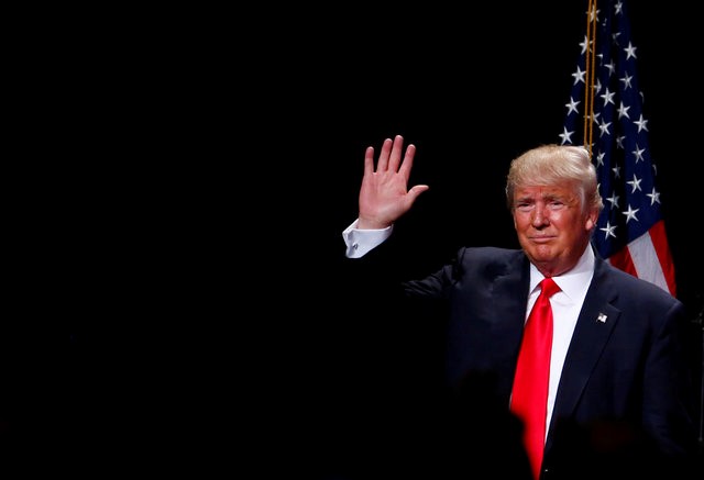 © Reuters. Candidato presidencial do Partido Republicano, Donald Trump, durante evento em Michigan