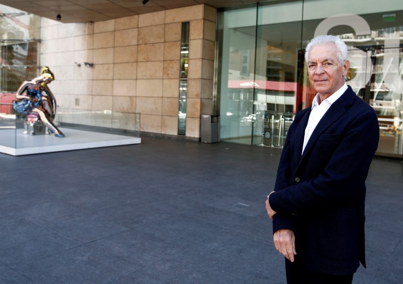 © Reuters. Costantini poses in front of his museum in Buenos Aires
