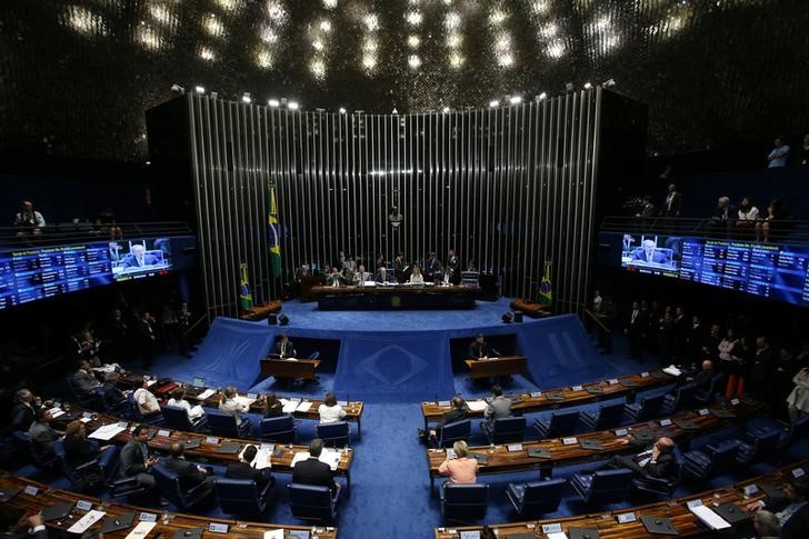 © Reuters. Plenário do Senado durante sessão sobre julgamento de Dilma Rousseff em processo de impeachment