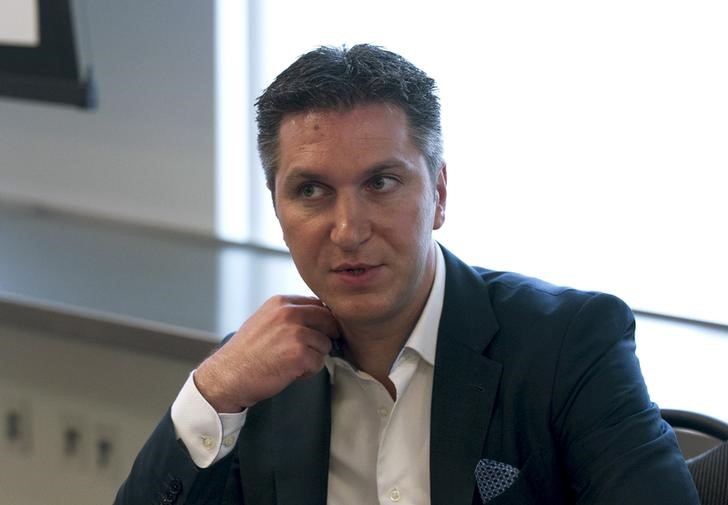 © Reuters. David Baazov, president and chief executive officer of Amaya, looks on prior to their AGM in Montreal