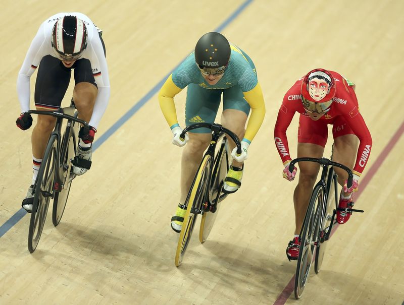 © Reuters. Cycling Track - Women's Sprint 1/8 Repechages