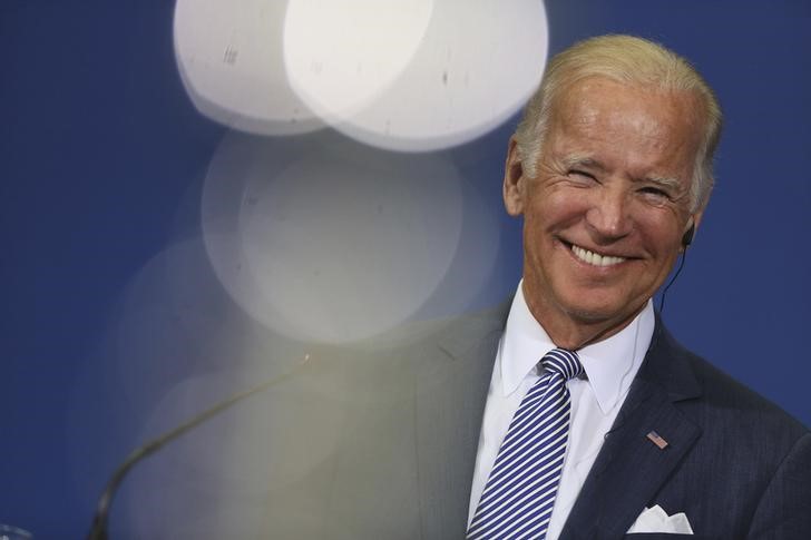 © Reuters. U.S. Vice President Joe Biden attends news conference in Belgrade