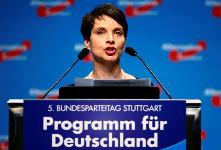 © Reuters. Líder derechista alemana aboga por derecho de los ciudadanos a armarse