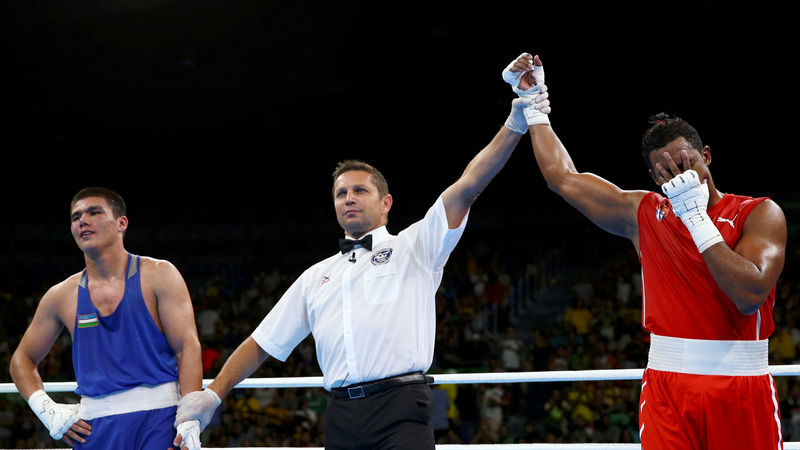 © Reuters. Boxing - Men's Middle (75kg) Final Bout 269