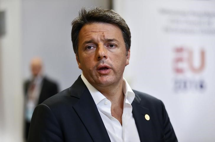 © Reuters. Il premier Matteo Renzi a Bruxelles.