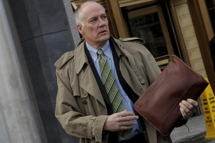 © Reuters. Former chief executive of Fannie Mae Daniel Mudd exits U.S. District Court in the Manhattan borough of New York City