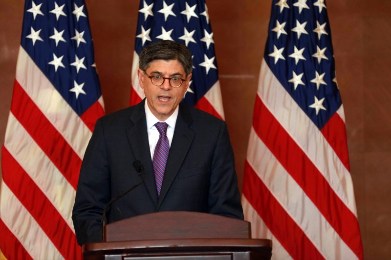 © Reuters. U.S. Secretary of the Treasury Jack Lew attends a news conference at the close of the G20 Finance Ministers and Central Bank Governors meeting in Chengdu in Southwestern China's Sichuan province