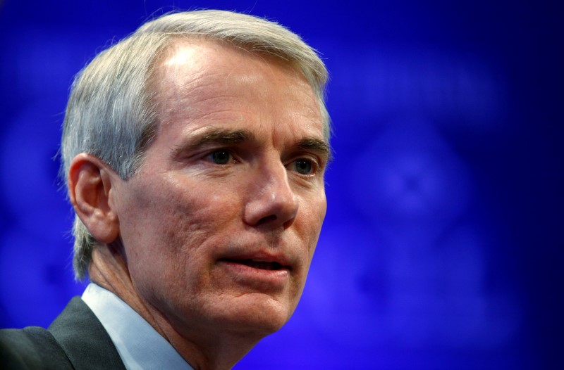 © Reuters. Rob Portman speaks at the Wall Street Journal's CEO Council meeting in Washington