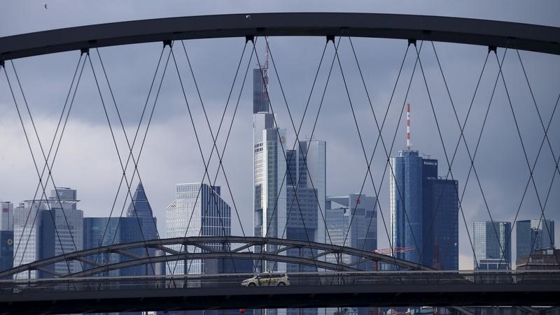 © Reuters. File picture of the Frankfurt skyline