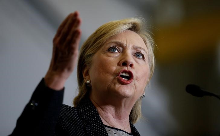 © Reuters. Hillary Clinton durante evento em Warren