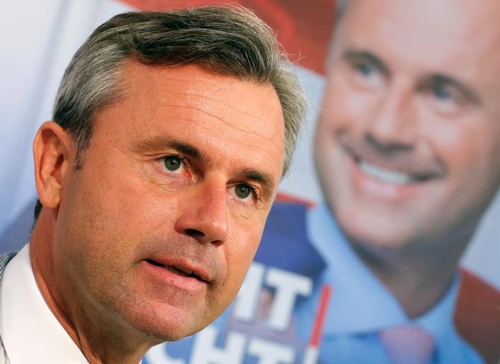 © Reuters. Candidato à Presidência da Áustria, Norbert Hofer, do Partido da Liberdade