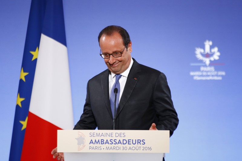 © Reuters. Presidente francês, François Hollande