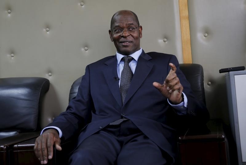 © Reuters. Ethics and Anti-Corruption Commission Chairman Kinisu speaks during an interview with Reuters inside his office in Kenya's capital Nairobi