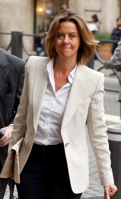 © Reuters. Health Minister Beatrice Lorenzin arrives at the Upper house of the parliament in Rome