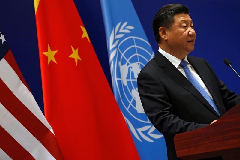 © Reuters. رئيس الصين: على دول العشرين تنسيق السياسة وتفادي الحماية التجارية