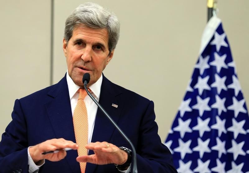 © Reuters. كيري: ما زالت هناك نقطتان شائكتان أمام اتفاق أمريكي روسي بشأن سوريا