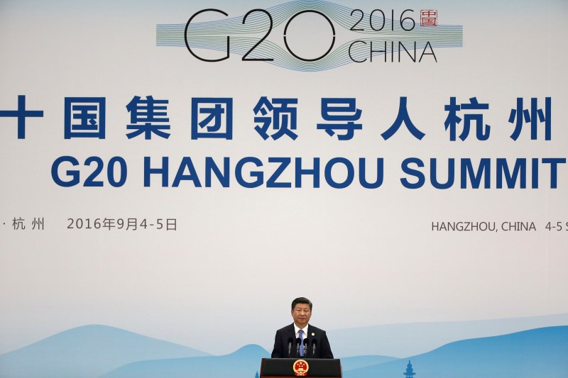 © Reuters. Presidente da China, Xi Jinping, em entrevista coletiva após cúpula do G20 em Hangzhou