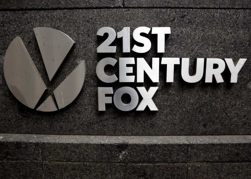 © Reuters. Logomarca da 21st Century Fox na sede da News Corporation em Manhattan, em Nova York