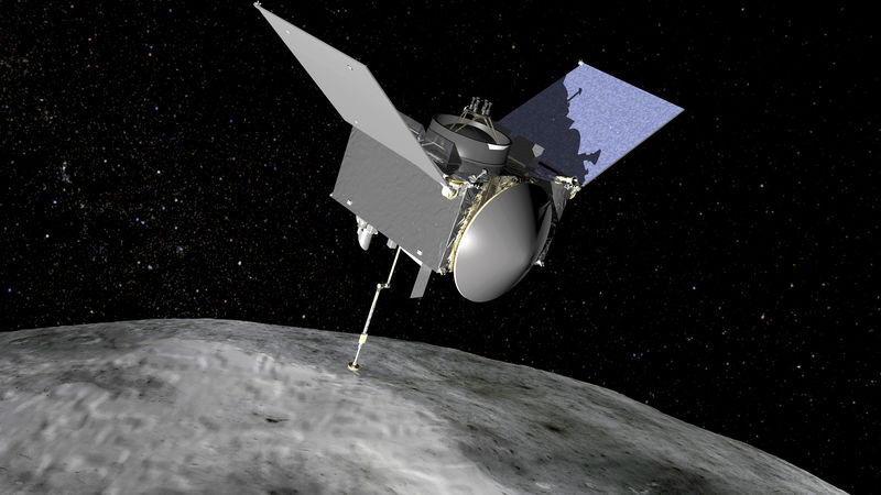 © Reuters. Artist rendering of NASA's OSIRIS-REx spacecraft is seen in an undated handout image