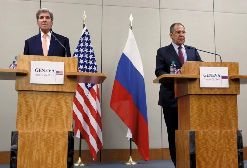 © Reuters. روسيا: لافروف وكيري يجتمعان في 8 و9 سبتمبر لبحث الصراع السوري
